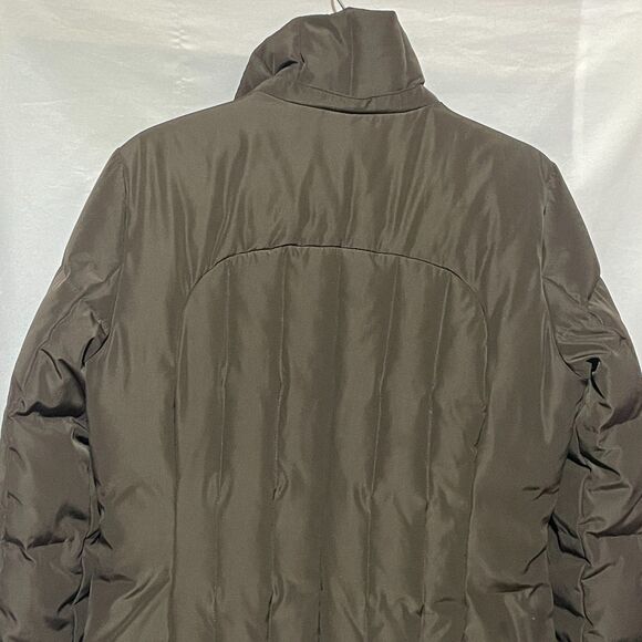 Calvin Klein Puffer Jacket Duck Down Waterfowl Feathers Brown Small - Picture 4 of 11